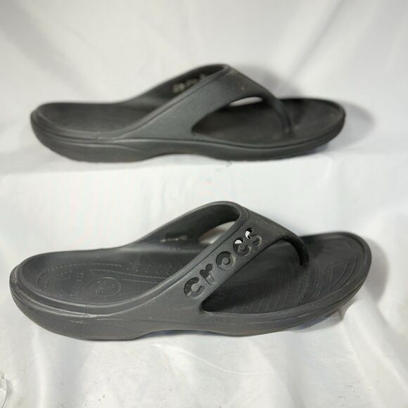 Crocs  Baya Black Flip Flop Sandals size 13 - Picture 4 of 4